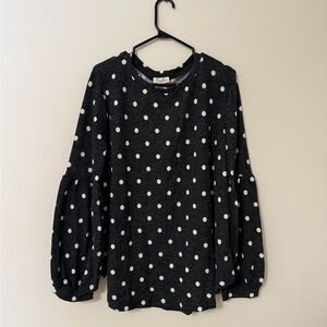 Polka Dot Black and White Women's Top